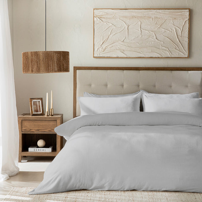 Natura Cal King Duvet Cover 106x92 inch Grey