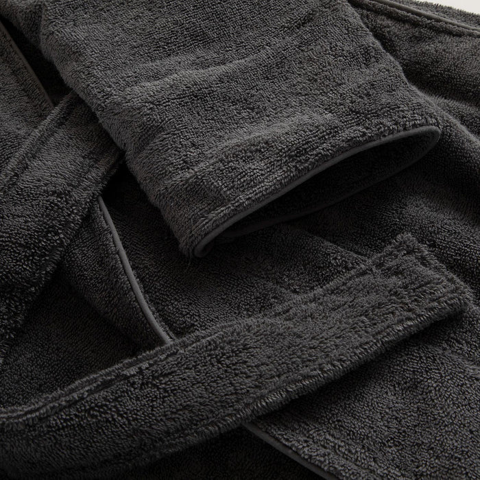 Solid Unisex Terry Cloth Bathrobe Anthracite