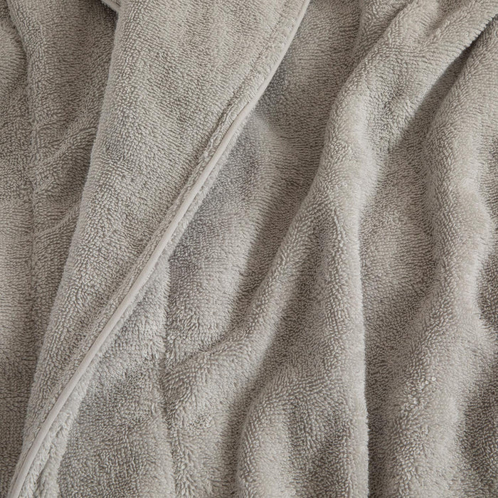 Solid Unisex Terry Cloth Bathrobe Grey