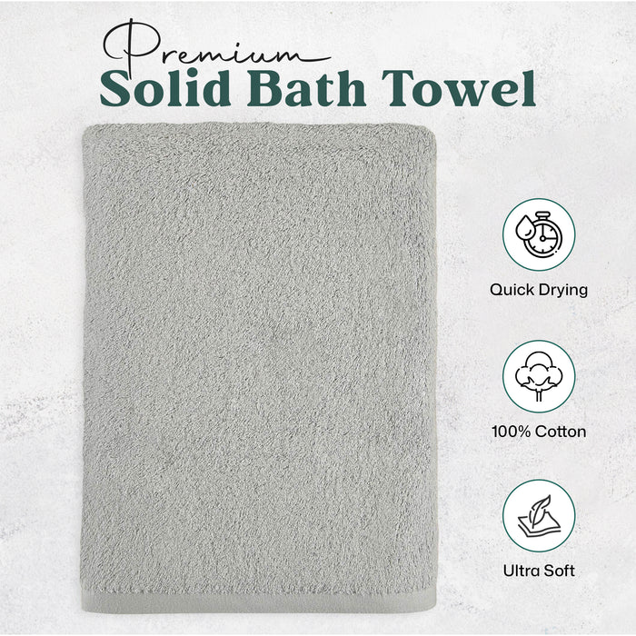Solid Bundle 3 Pack of Washcloth, Bath and Hand Towels Pearl Blue