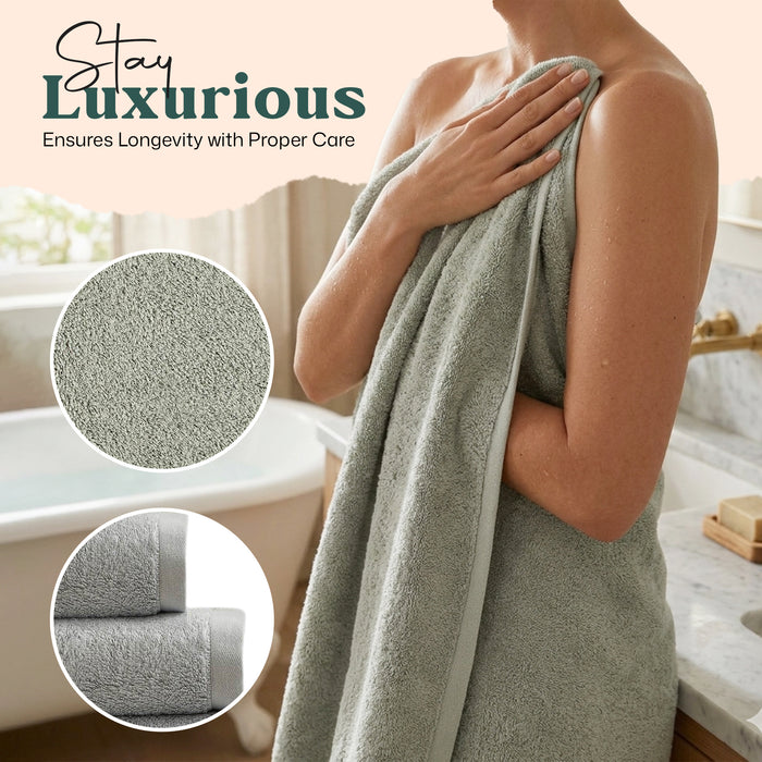 Solid Bundle 3 Pack of Washcloth, Bath and Hand Towels Pearl Blue