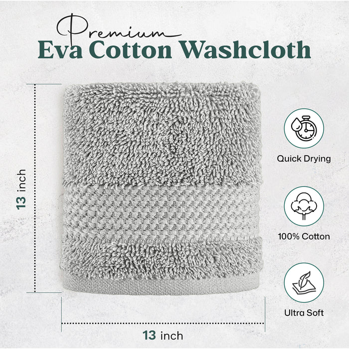 Eva Bundle 4 Pack of Washcloths Pearl Pearl Blue