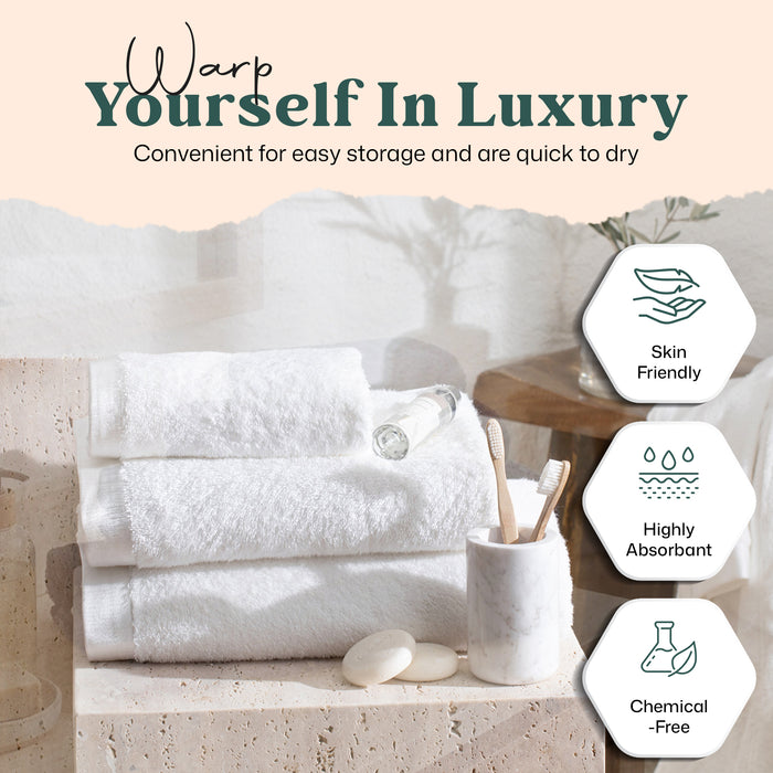 Floss Bundle 4 Pack of Washcloths Pearl White