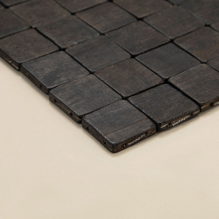 Costa Wooden Bath Mat 24x40 inch Black