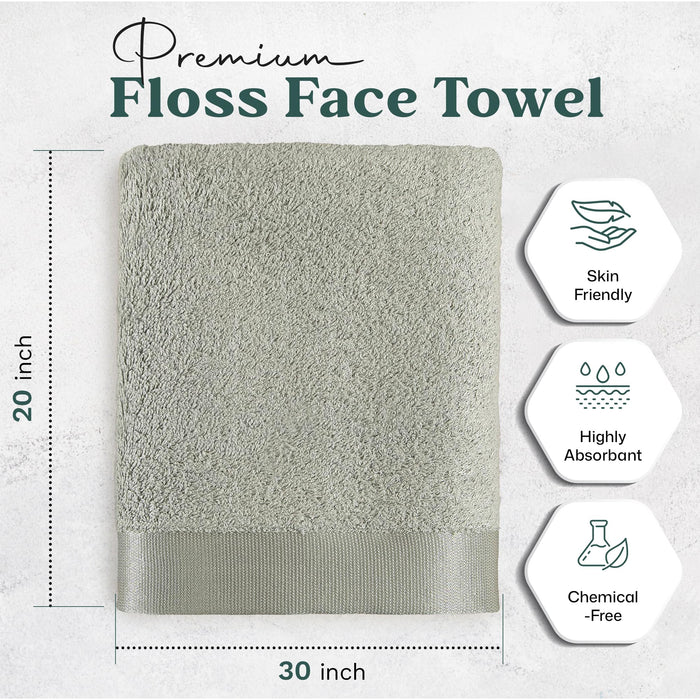 Floss Bundle 2 Pack of Washcloth and Face Towel Smoke Green