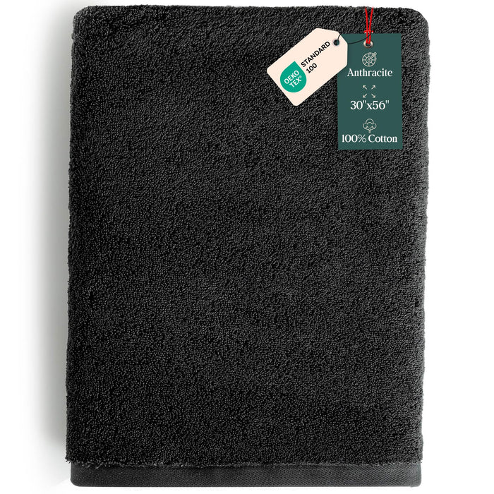Solid Bath Towel 30x56 inch Anthracite