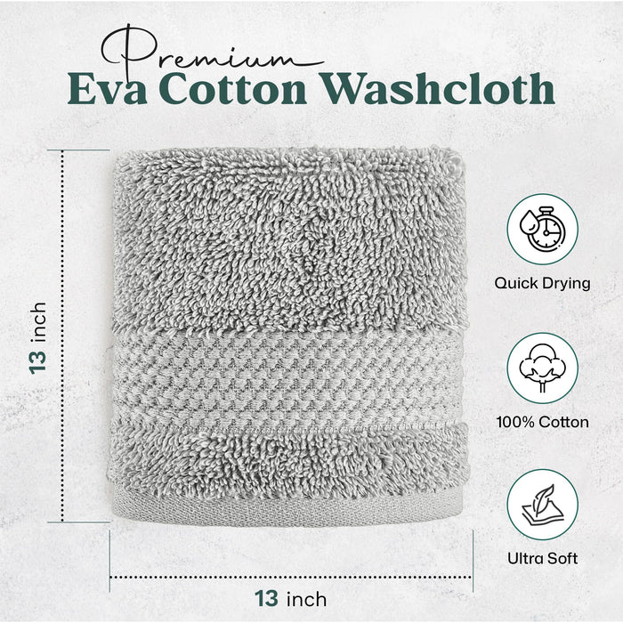Eva Washcloth 13x13 inch Pearl Blue
