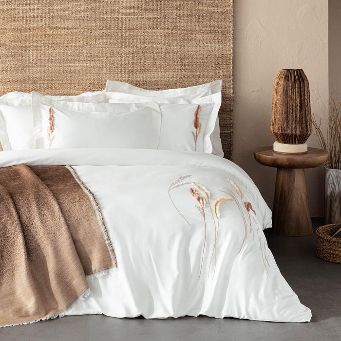 Silvi Cal King Duvet Cover 106x92 inch Ecru