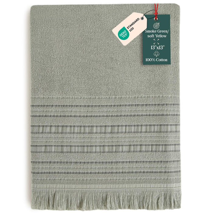 Derin Bath Towel 30x56 inch Smoke Green / Soft Yellow