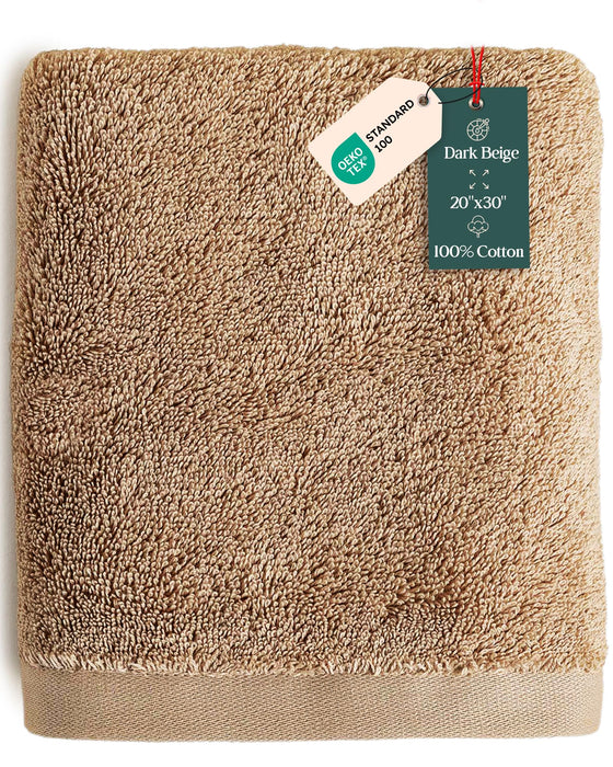 Solid Hand Towel 20x30 inch Dark Beige