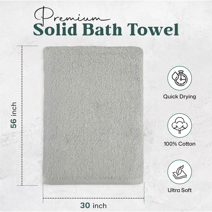Solid Bath Towel 30x56 inch Pearl Blue