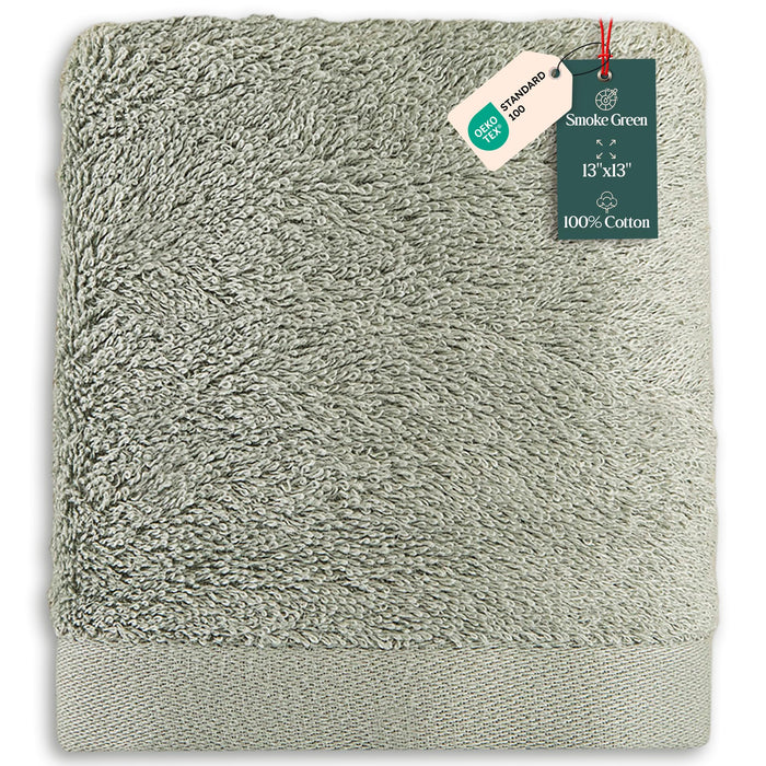 Solid Washcloth 13x13 inch Smoke Green