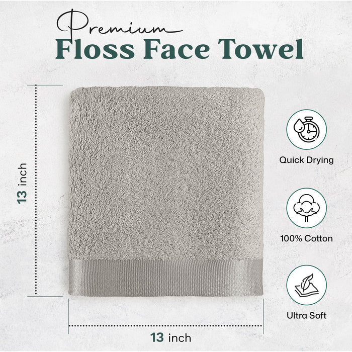 Solid Washcloth 13x13 inch Grey