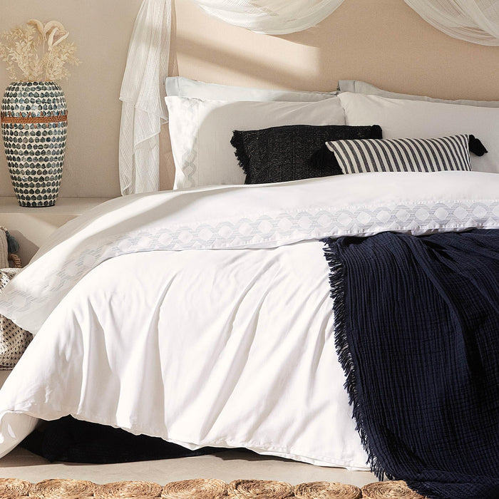 Lodos Cal King Duvet Cover 106x92 inch White
