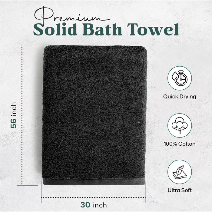 Solid Bath Towel 30x56 inch Anthracite