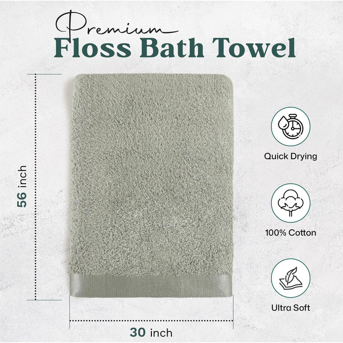 Floss Bath Towel 30x56 inch Smoke Green