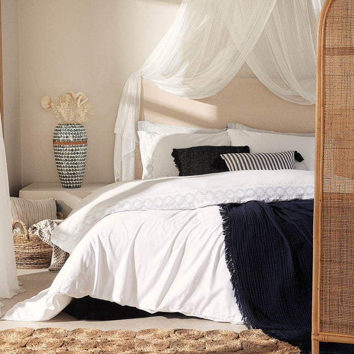 Lodos Cal King Duvet Cover 106x92 inch White