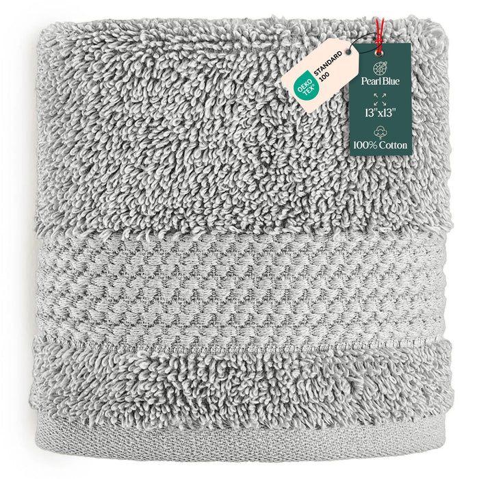 Eva Washcloth 13x13 inch Pearl Blue