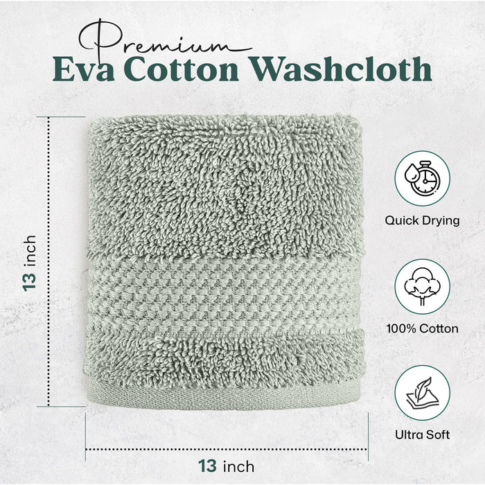 Eva Washcloth 13x13 inch Smoke Green