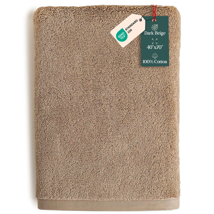 Solid Bath Sheet 40x70 inch Dark Beige